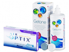 Air Optix Aqua Multifocal (6 linser) + Gelone Linsevæske 360 ml