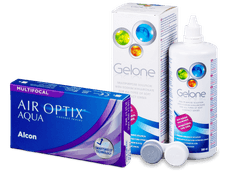 Air Optix Aqua Multifocal (6 linser) + Gelone Linsevæske 360 ml