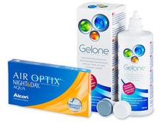 Air Optix Night and Day Aqua (6 linser) + Gelone Linsevæske 360 ml
