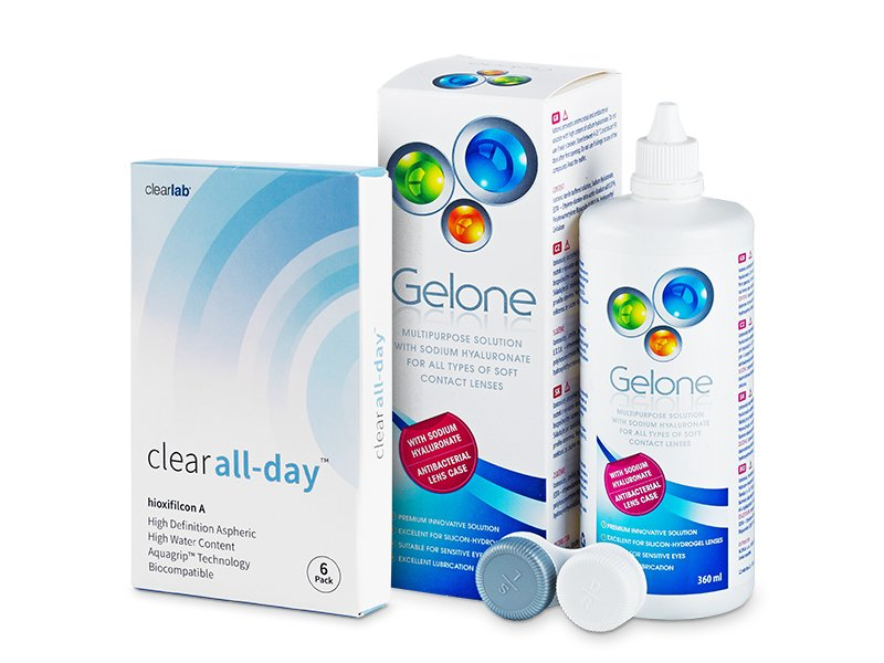Clear All-Day (6 linser) + Gelone Linsevæske 360 ml