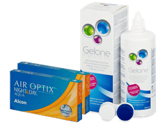 Air Optix Night and Day Aqua (2x3 linser) + Gelone Linsevæske 360 ml