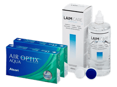 Air Optix Aqua (2x3 linser) + Laim Care Linsevæske 400 ml