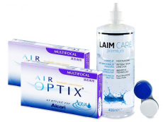 Air Optix Aqua Multifocal (2x3 linser) + Laim-Care Linsevæske 400ml