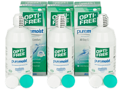 OPTI-FREE PureMoist Linsevæske 3 x 300 ml 