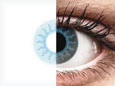 ColourVUE Crazy Lens - Solar Blue - med styrke (2 linser)