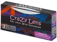ColourVUE Crazy Lens - White Zombie - med styrke (2 linser)