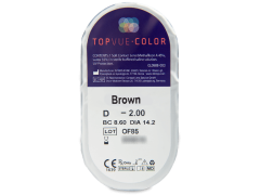 TopVue Color - Brown - med styrke (2 linser)