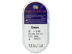 TopVue Color - Green - med styrke (2 linser)