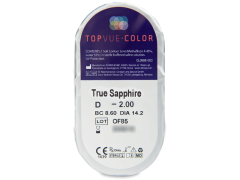 TopVue Color - True Sapphire - med styrke (2 linser)