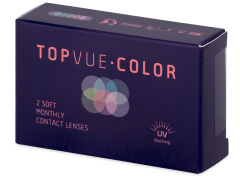 TopVue Color - Turquoise - styrke (2 linser)