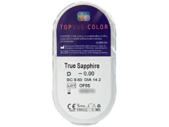 TopVue Color - True Sapphire - uden styrke (2 linser)