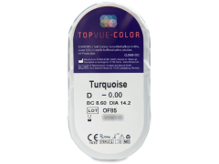 TopVue Color - Turquoise - uden styrke (2 linser)