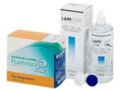 PureVision 2 for Astigmatism (6 linser) + Laim Care Linsevæske 400 ml