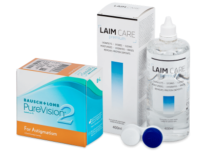 PureVision 2 for Astigmatism (6 linser) + Laim Care Linsevæske 400 ml