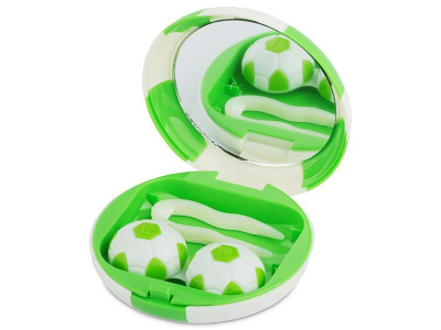 Spejlæske med etui "Fodbold" - grøn 