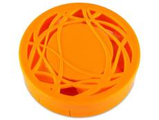 Spejlæske med etui - orange ornament 