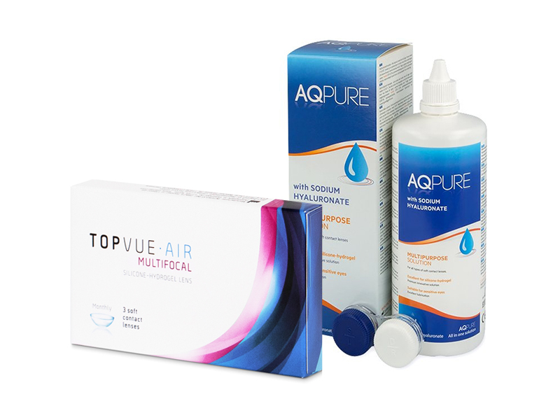 TopVue Air Multifocal (3 linser) + AQ Pure Linsevæske 360 ml
