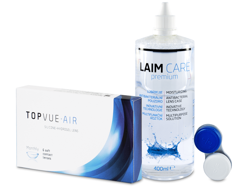 TopVue Air (6 linser) + LAIM-CARE Linsevæske 400 ml