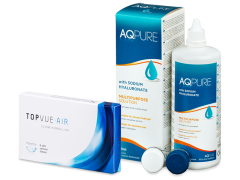 TopVue Air (6 linser) + AQ Pure Linsevæske 360 ml