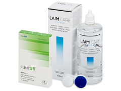 Clear 58 (6 linser) + Laim Care Linsevæske 400 ml
