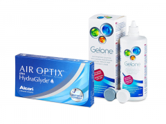 Air Optix plus HydraGlyde (3 linser) + Gelone Linsevæske 360 ml