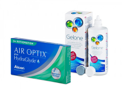 Air Optix plus HydraGlyde for Astigmatism (6 linser) + Gelone Linsevæske 360 ml