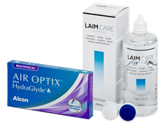 Air Optix plus HydraGlyde Multifocal (6 linser) + Laim Care Linsevæske 400 ml