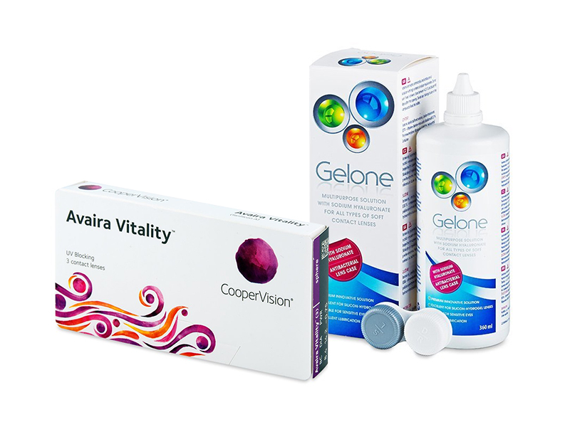 Avaira Vitality (3 linser) + Gelone Linsevæske 360 ml