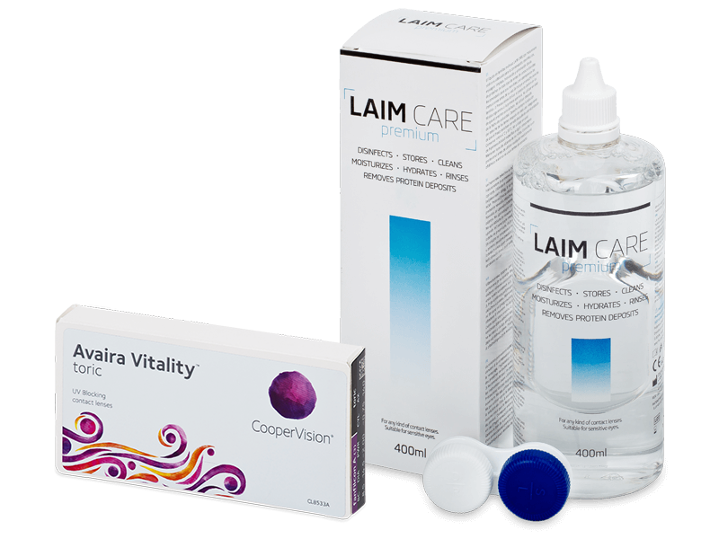 Avaira Vitality Toric (3 linser) + Laim-Care Linsevæske 400 ml