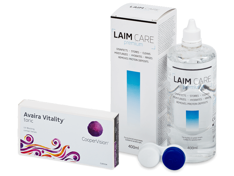 Avaira Vitality Toric (6 linser) + Laim-Care Linsevæske 400 ml