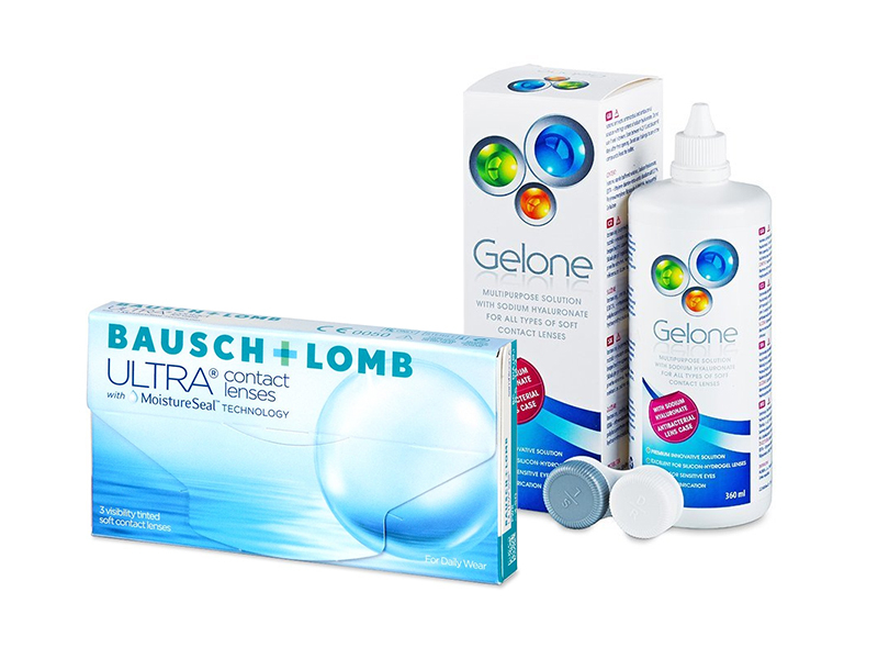 Bausch + Lomb ULTRA (3 linser) + Gelone Linsevæske 360 ml