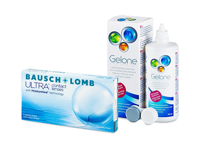 Bausch + Lomb ULTRA (6 linser) + Gelone Linsevæske 360 ml