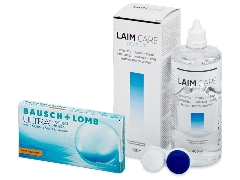 Bausch + Lomb ULTRA for Astigmatism (6 linser) + Laim-Care Linsevæske 400 ml