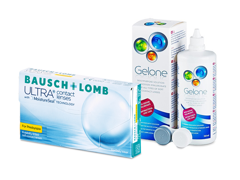 Bausch + Lomb ULTRA for Presbyopia (6 linser) + Gelone Linsevæske 360 ml