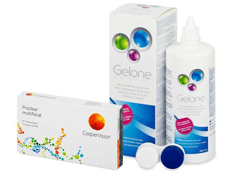 Proclear Multifocal (3 linser) + Gelone Linsevæske 360 ml
