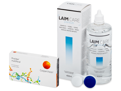 Proclear Multifocal (3 linser) + Laim-Care Linsevæske 400 ml