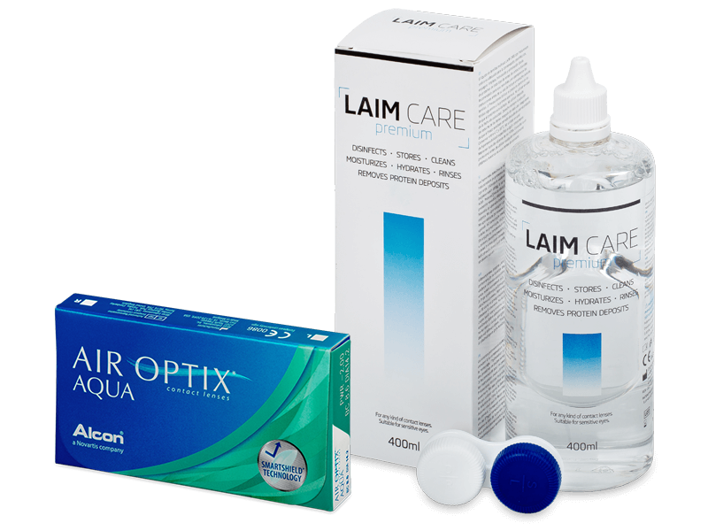 Air Optix Aqua (6 linser) + Laim Care Linsevæske 400 ml