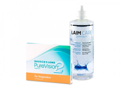 PureVision 2 for Astigmatism (3 linser) + Laim-Care Linsevæske 400 ml