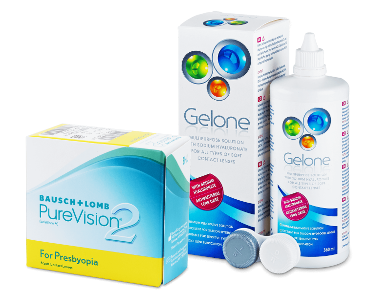 PureVision 2 for Presbyopia (6 linser) + Gelone Linsevæske 360 ml