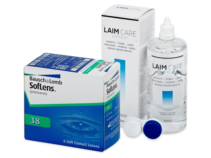 SofLens 38 (6 linser) + Laim-Care Linsevæske 400 ml