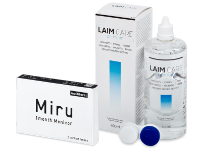 Miru 1month Menicon multifocal (6 linser) + Laim-Care Linsevæske 400 ml