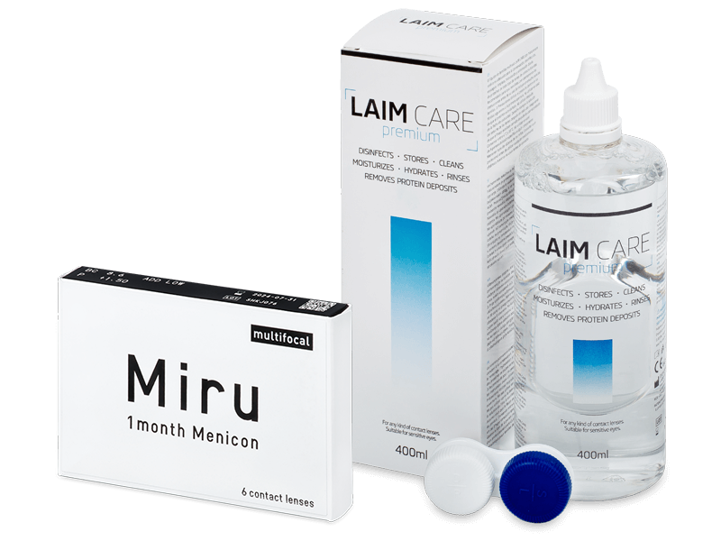 Miru 1 Month Menicon Multifocal (6 linser) + Laim-Care Linsevæske 400 ml