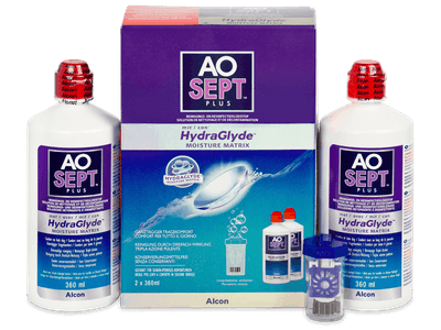 AO SEPT PLUS HydraGlyde Linsevæske 2 x 360 ml
