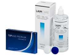 TopVue Premium (6 linser) + linsevæske Laim-Care 400 ml