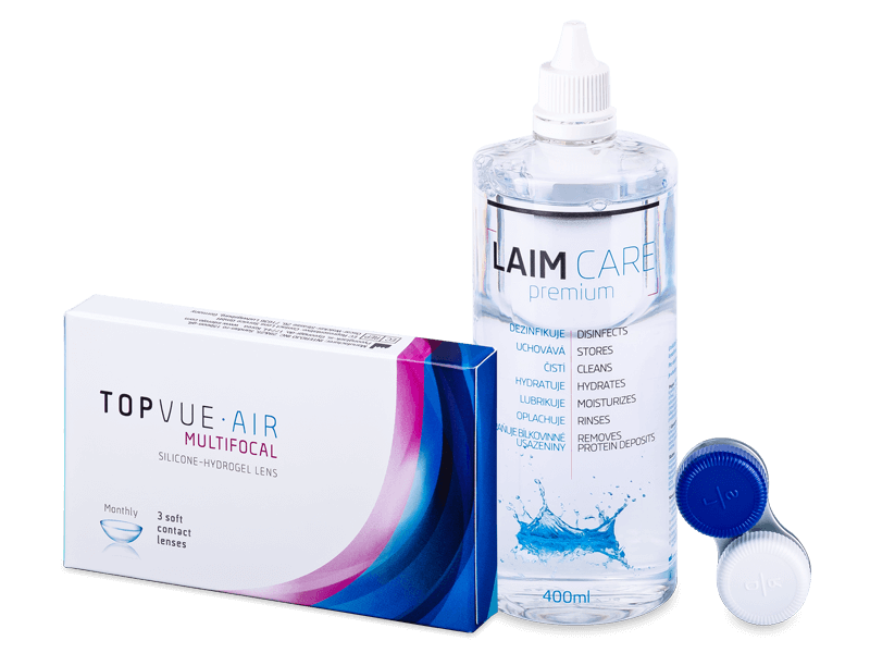 TopVue Air Multifocal (3 linser) + Laim-Care Linsevæske 400 ml