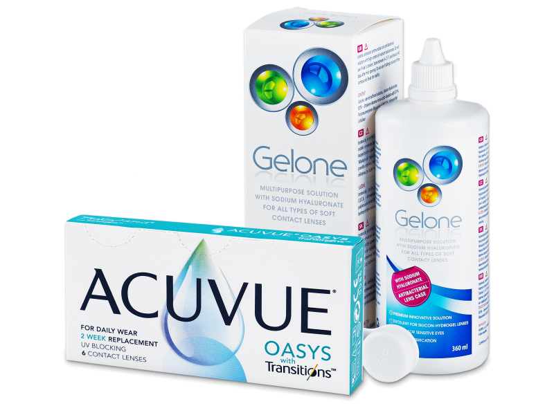 Acuvue Oasys with Transitions (6 linser) + Gelone linsevæske 360 ml