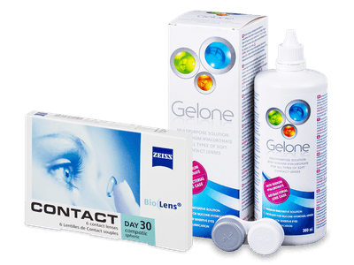 Carl Zeiss Contact Day 30 Compatic (6 linser) + Gelone Linsevæske 360 ml