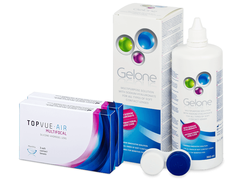 TopVue Air Multifocal (6 linser) + Gelone Linsevæske 360 ml