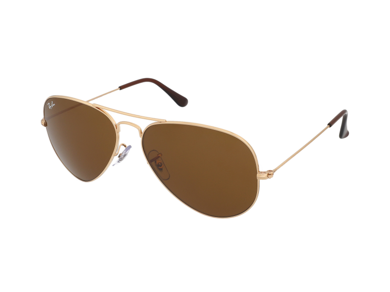 Køb Gyldne solbriller med brune linser |