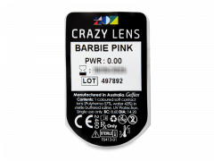 CRAZY LENS - Barbie Pink - endagslinser uden styrke (2 linser)